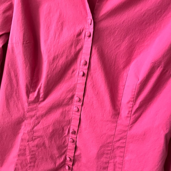 Loft Button Up Blouse, Bright Pink - Picture 4 of 7